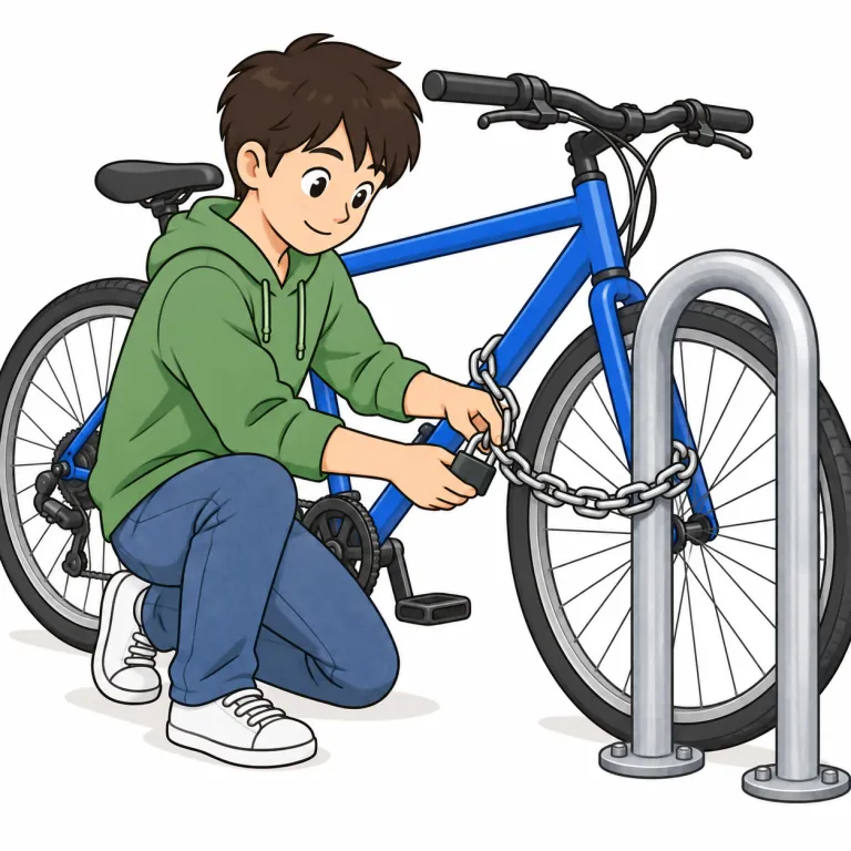 chain（鎖でつなぐ・verb）の覚え方イラスト