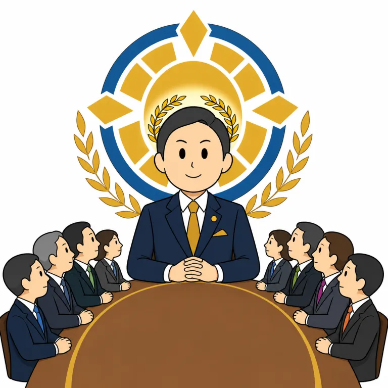 chairperson（会長・noun）の覚え方イラスト