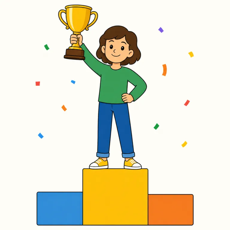 champion（優勝者・名詞）の覚え方イラスト — champion は「チャンピオンベルトを持つ人」を思い浮かべると定着しやすい語です
