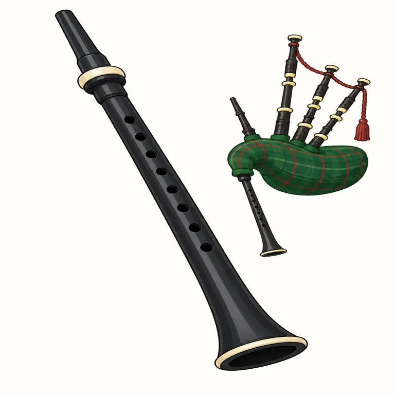 chanter（バグパイプの主管・noun）の覚え方イラスト