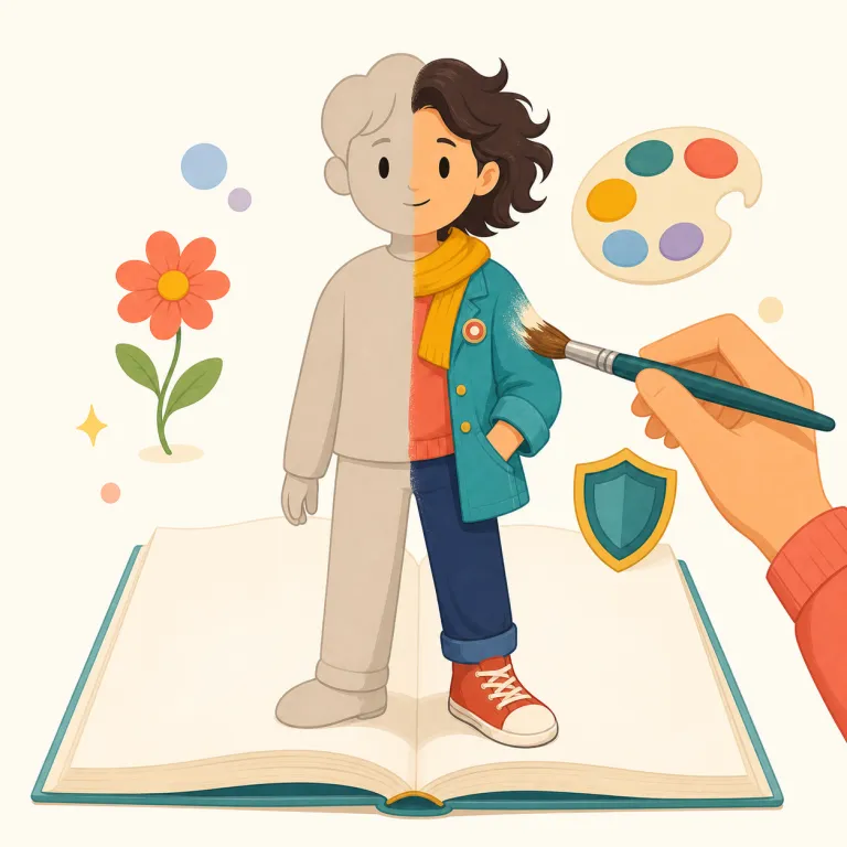 characterisation（人物描写・名詞）の覚え方イラスト — character が見えれば半分取れますが、ここでは「特徴づけ一般」ではなく、小説や映画の“キャラの作り方”に絞って覚えます