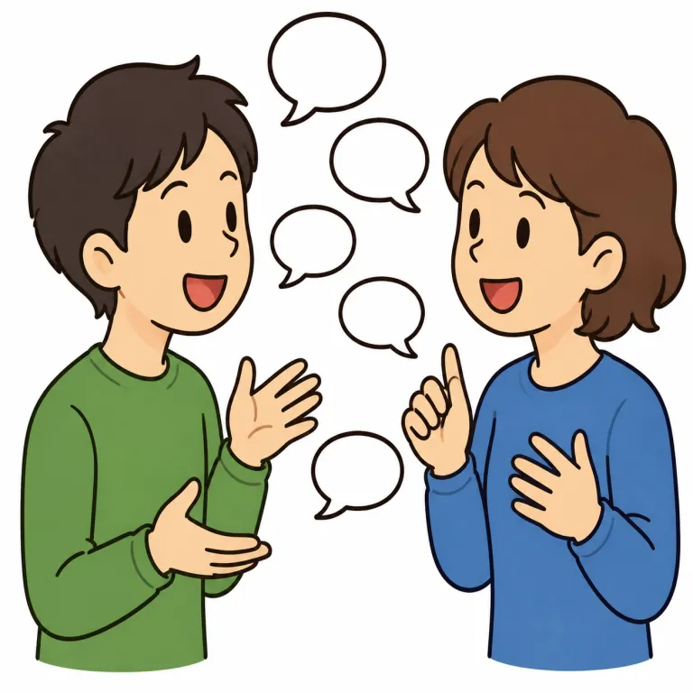 chat（おしゃべり・noun）の覚え方イラスト
