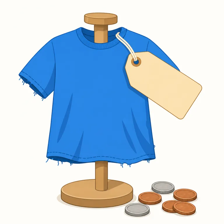 cheap（安い、安っぽい・形容詞）の覚え方イラスト — cheap はまず『値段が低い』を中心に置き、そこから『値段が低い→作りや見た目もそれなり→安っぽい』へ意味が伸びると考えると覚えやすい