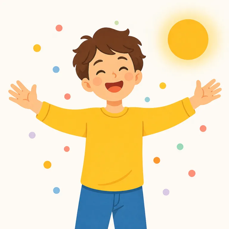 cheery（陽気な・形容詞）の覚え方イラスト — cheery は cheer（元気づける・声援を送る）が見えれば覚えやすい語