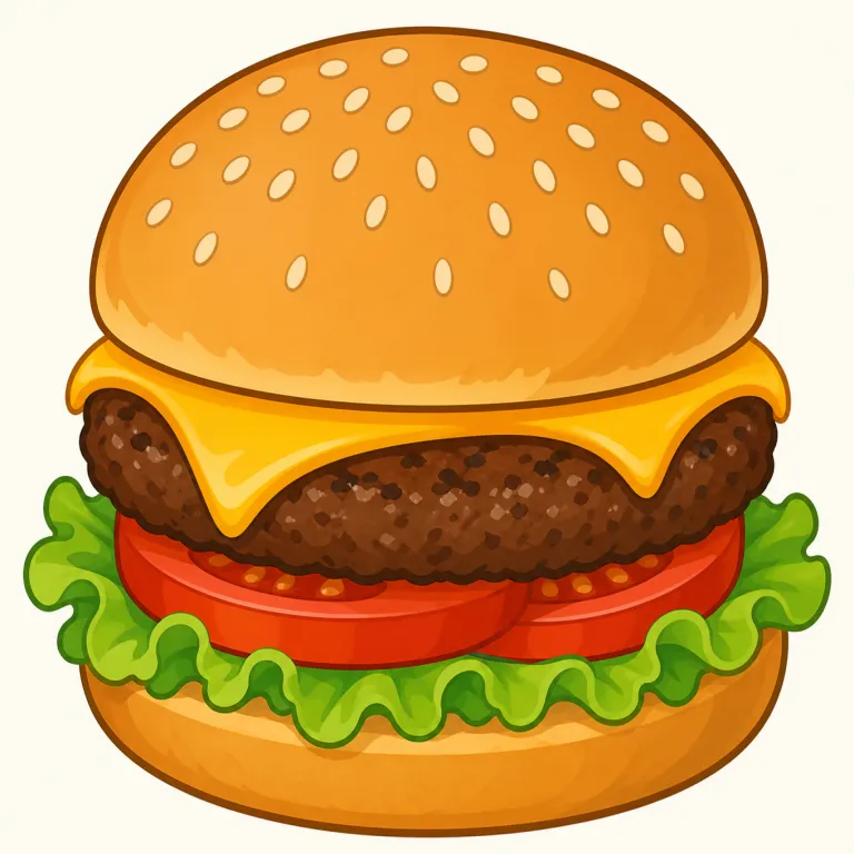 cheeseburgerの覚え方イラスト