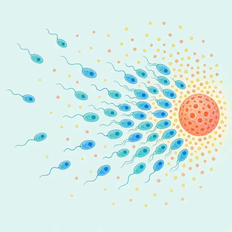 chemotaxis（走化性・名詞）の覚え方イラスト — まず chemo- を chemotherapy などで見る「化学の」という部品として固定し、後半の taxis は tax ではなく「向き・移動のしかた」を表す科学語パーツとし…