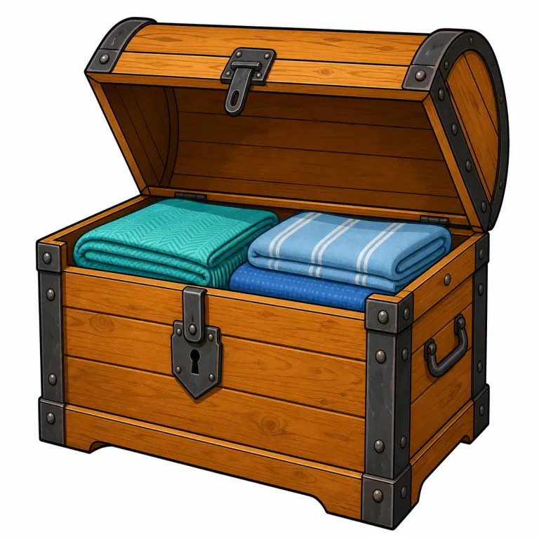 chest（大箱、ひつ・noun）の覚え方イラスト