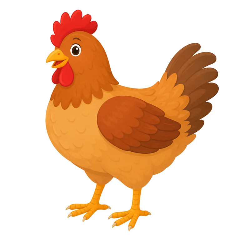 chicken（鶏・名詞）の覚え方イラスト — まず chick（ひよこ）を知っていると、chicken はその親玉の基本語として覚えやすいです