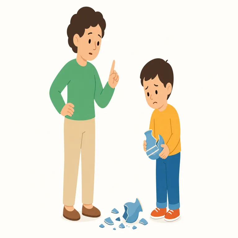 chide（叱る・動詞）の覚え方イラスト — chide は「強く怒鳴る」より、言葉でたしなめる・軽く非難する感じで覚えると残りやすいです