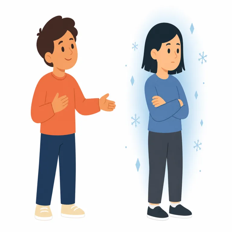 chilly（肌寒い・形容詞）の覚え方イラスト — chilly は chill「冷え」に形容詞の -y が付いた語として見ると覚えやすいです