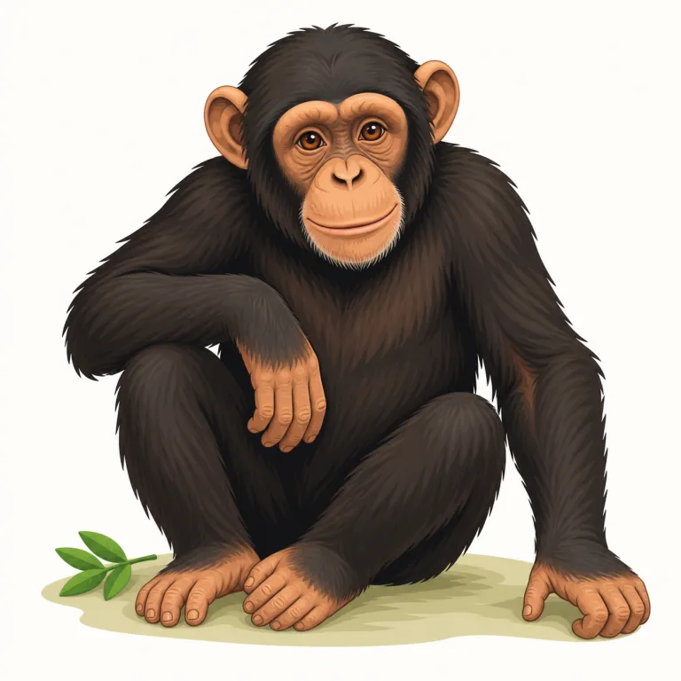 chimpanzee（チンパンジー・名詞）の覚え方イラスト