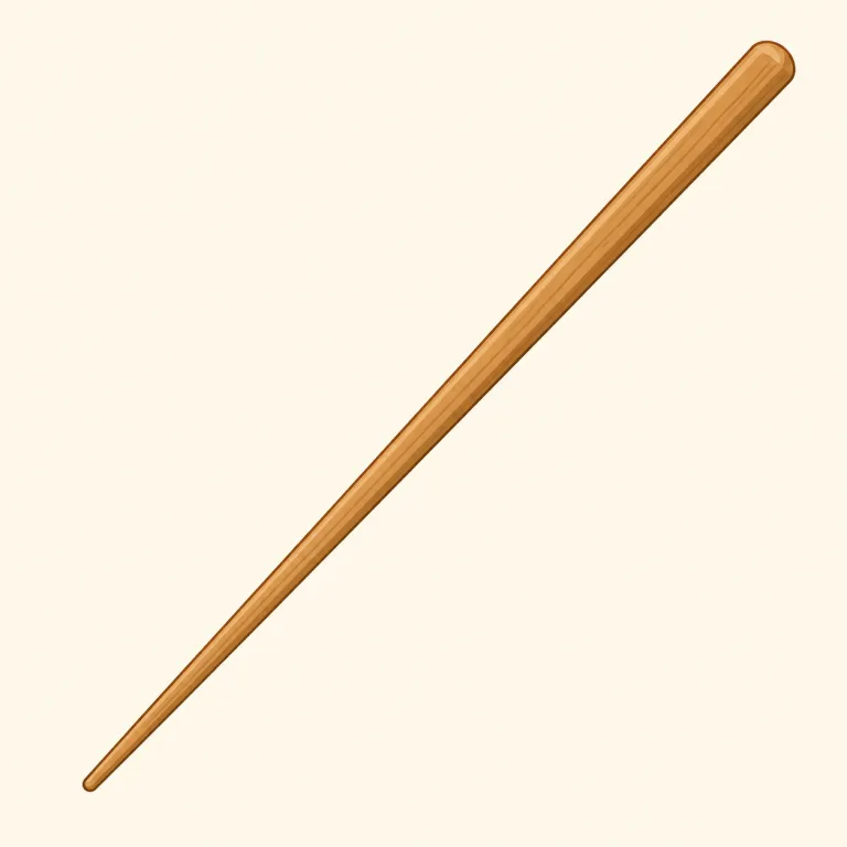 chopstick（片方の箸・名詞）の覚え方イラスト — ふつうは chopsticks と複数形で一膳を表すので、chopstick と単数で出てきたら「片方だけに注目している」と読むのがポイントです