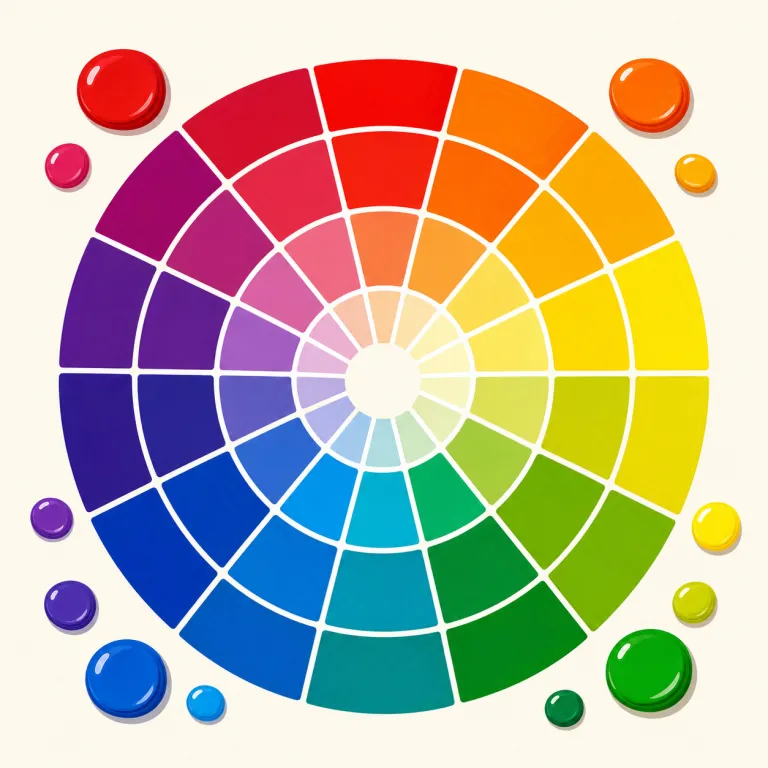 chromatic（色彩の・形容詞）の覚え方イラスト — chromatic はギリシャ語由来の chroma「色」を核にした形容詞で、「色彩の」「色に関する」を表します