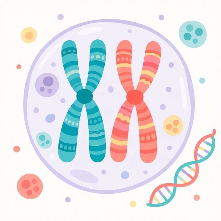 chromosomal（染色体の・形容詞）の覚え方イラスト — まず chromosome を先に確実に覚え、chromosomal は「chromosome + -al で“染色体に関する”形容詞」と分解すると定着しやすいです