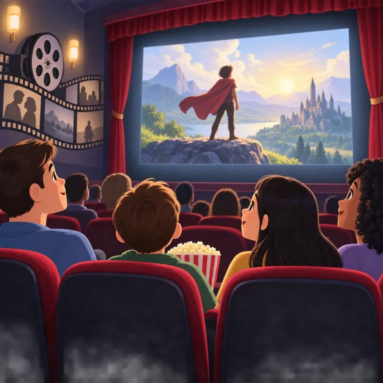 cinema（映画・noun）の覚え方イラスト