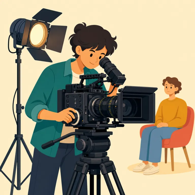 cinematographer（撮影監督・名詞）の覚え方イラスト — cinema（映画）+ photographer（写真家）と分けて覚えると定着しやすい語です