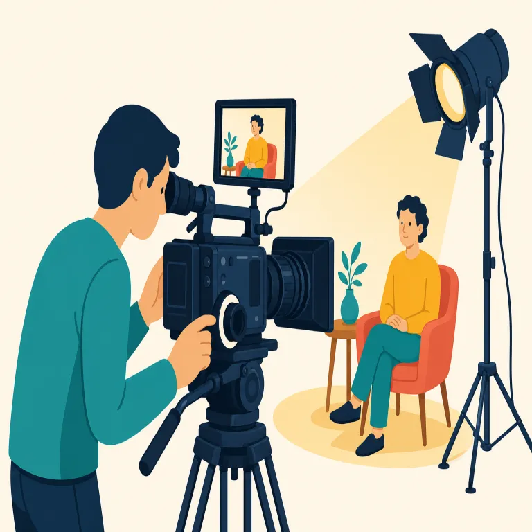 cinematography（映画撮影・名詞）の覚え方イラスト — cinema が分かれば核はつかみやすく、そこに photography の -graphy を重ねて「映画における画づくり全般」と覚えると残りやすい語です