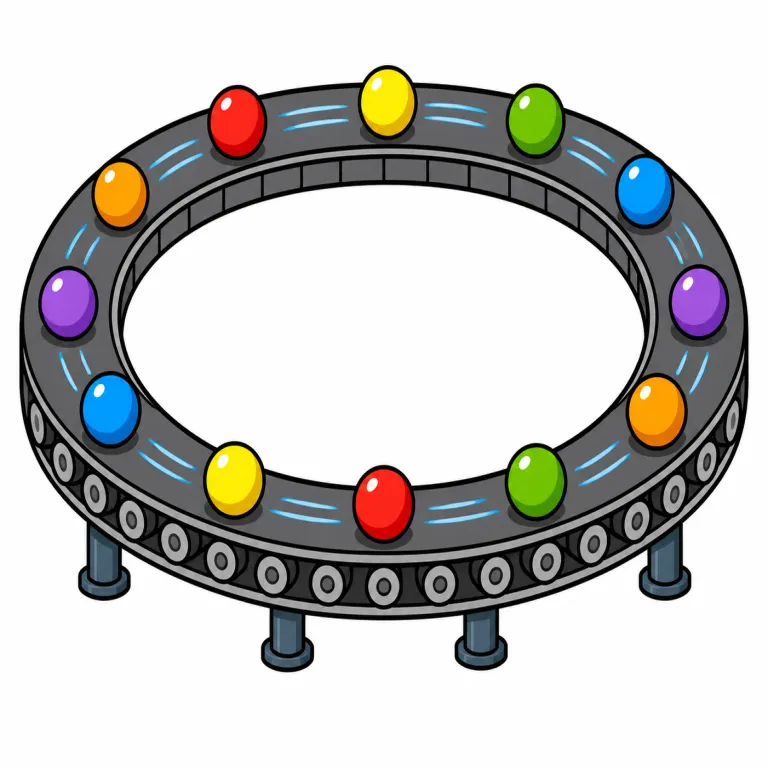 circularly（循環的に・adverb）の覚え方イラスト