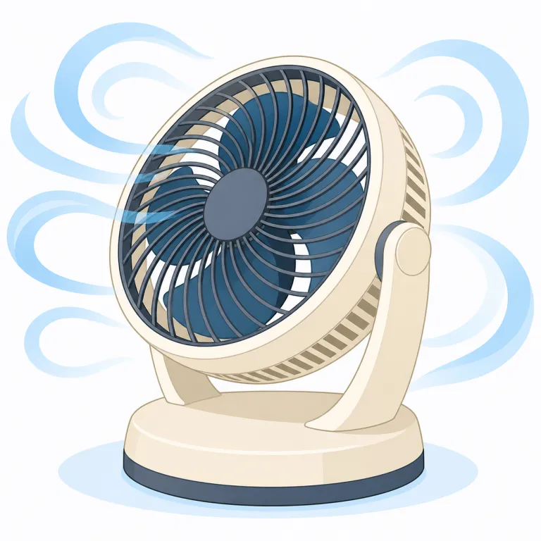 circulator（サーキュレーター・名詞）の覚え方イラスト — circle・circular・circulate を知っていれば、その仲間として覚えやすい語です