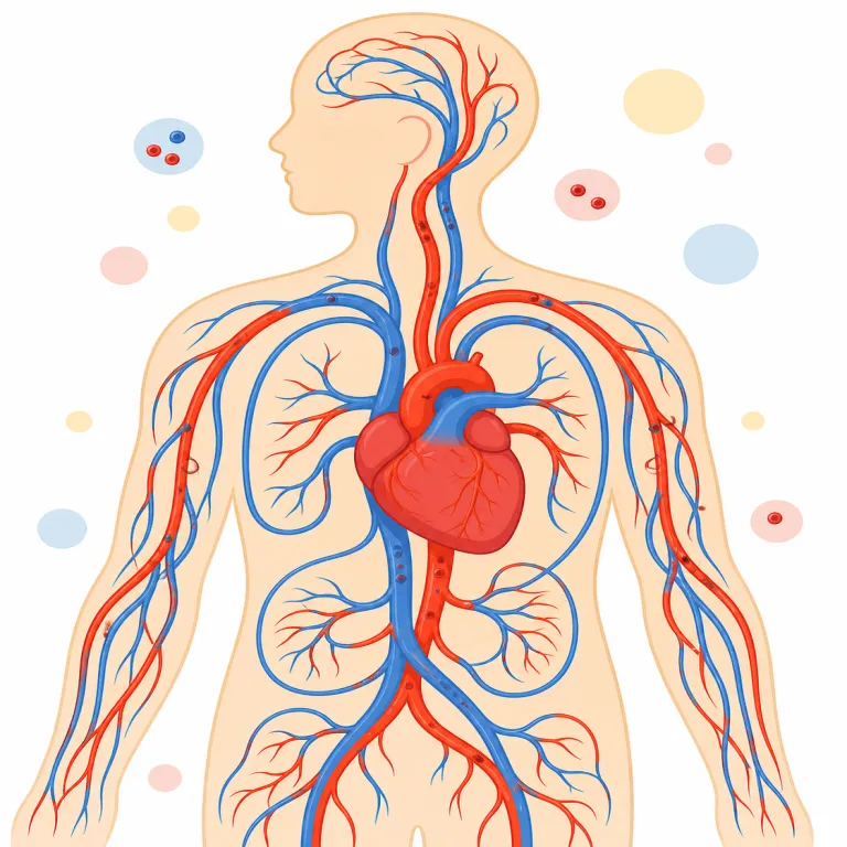 circulatory（循環の、循環器の・形容詞）の覚え方イラスト — circle（円）→circulate（巡る）を知っていると覚えやすい語