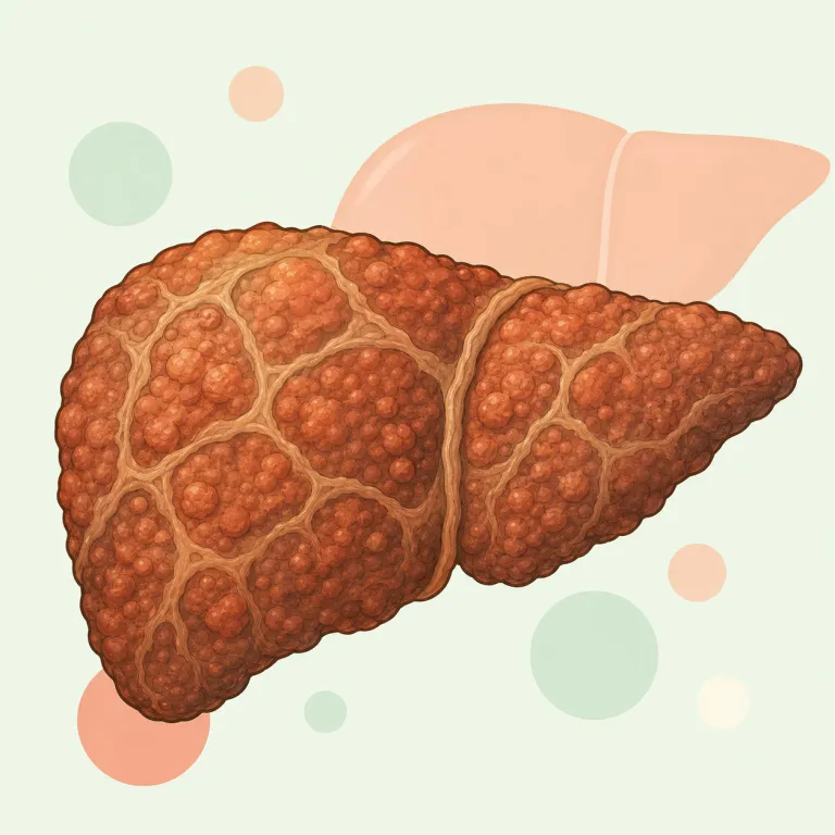 cirrhosis（肝硬変・名詞）の覚え方イラスト — 医療語ではまず語尾の -osis を見たら「病的な状態」を表す語だと整理すると覚えやすく、neurosis や tuberculosis と同じ型です