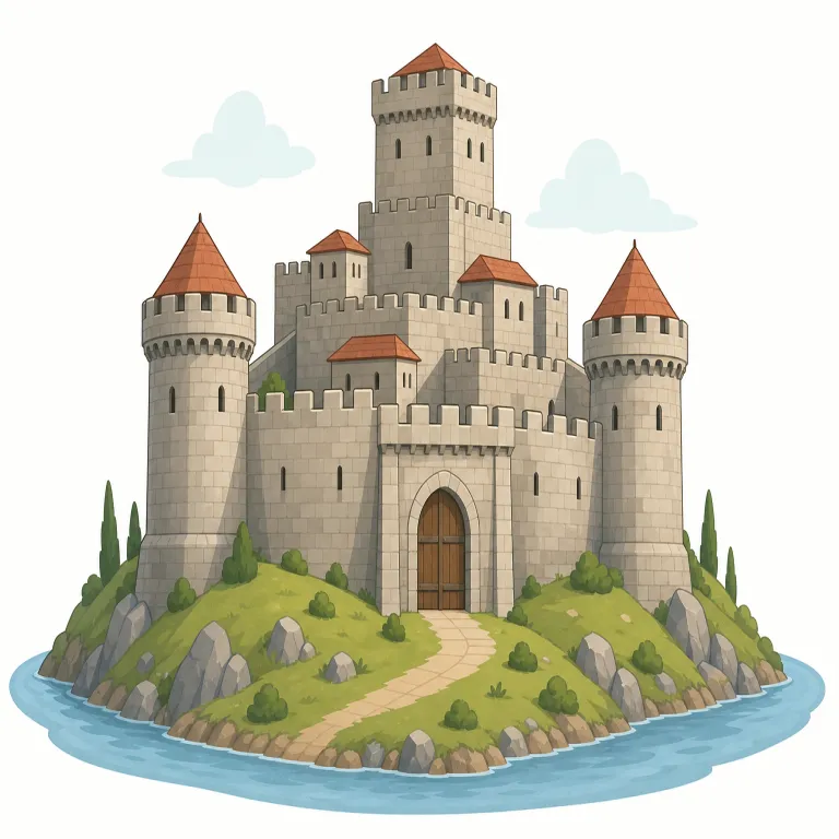 citadel（要塞・名詞）の覚え方イラスト — citadel は city と同じ語源を持つと考えると覚えやすいです