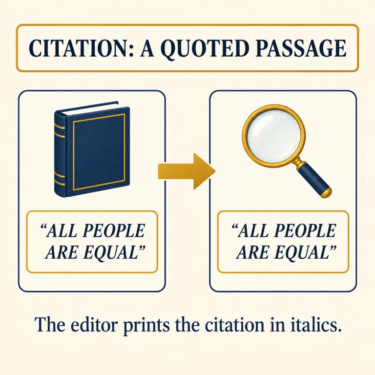 citation（引用文・noun）の覚え方イラスト