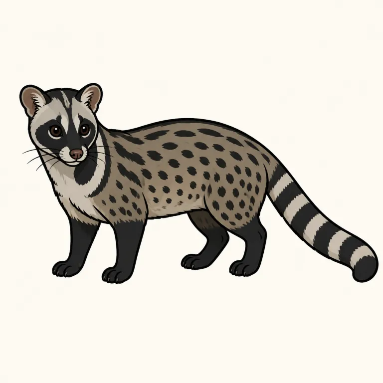 civet（ジャコウネコ・noun）の覚え方イラスト