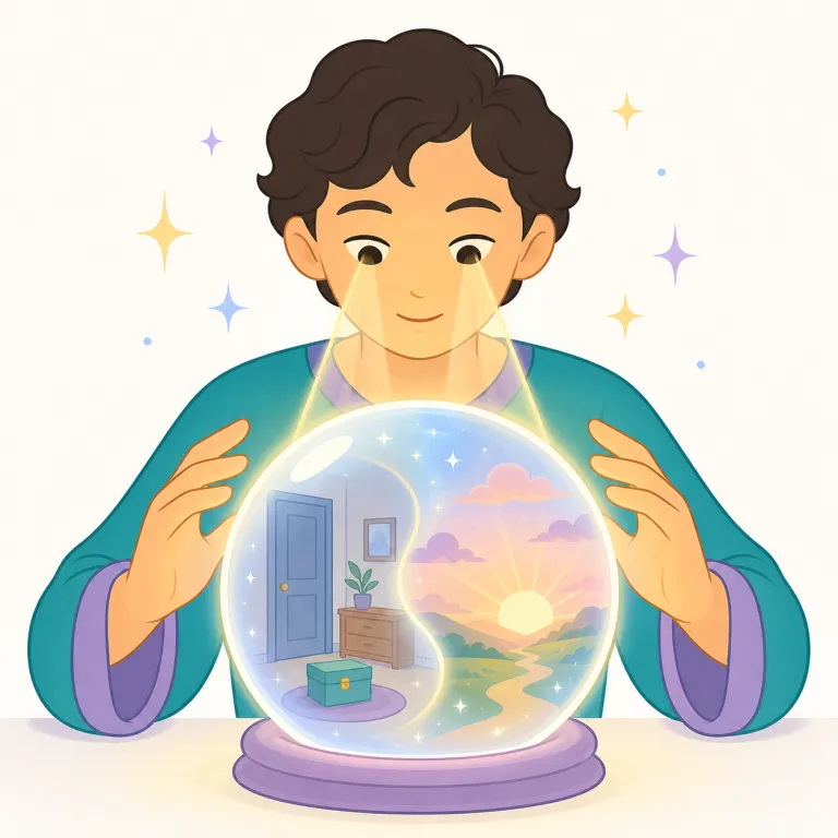 clairvoyant（透視能力のある、千里眼の・形容詞）の覚え方イラスト — clear や clarity を知っていれば、clairvoyant は「普通の人には見えないものまで、はっきり見えてしまう人・力」と結びつけると残りやす…