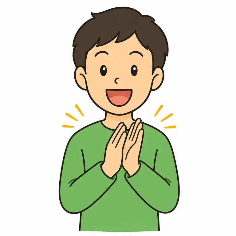 clapper（拍手する人・noun）の覚え方イラスト