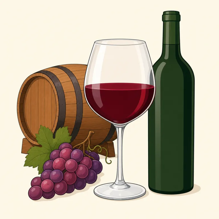 claret（ボルドー産赤ワイン・名詞）の覚え方イラスト — claret の cla- を「クラシックなワイン」と結びつけて、フランスのボルドーの赤ワインを思い浮かべましょう