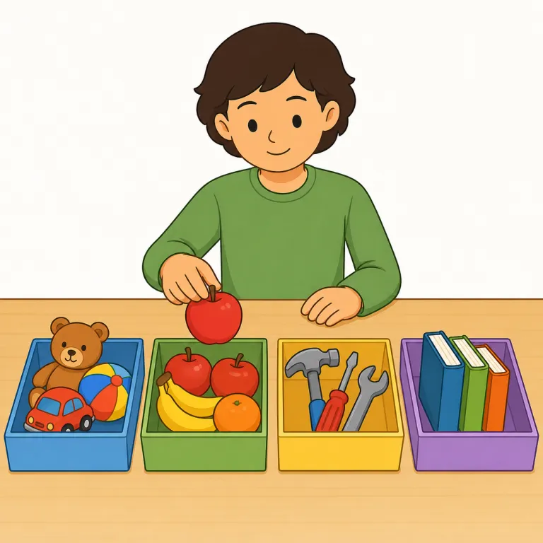 classify a as b（〜を…として分類する・動詞）の覚え方イラスト — classify の中の class を「種類・区分」と読むのが出発点です