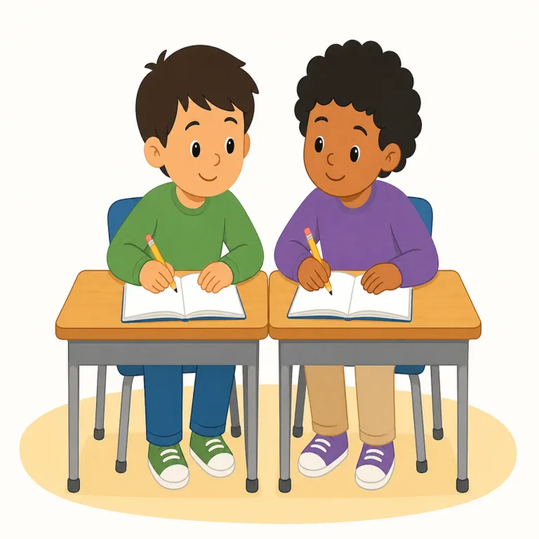classmate（同級生・名詞）の覚え方イラスト