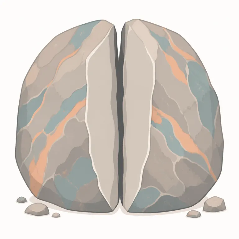 cleavage（胸の谷間・名詞）の覚え方イラスト — cleavage は、まず「2つのものの間にできる割れ目・すき間」という芯を押さえると残りやすい