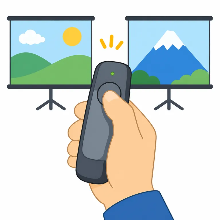 clicker（リモコン、スライド送り用の操作器・noun）の覚え方イラスト