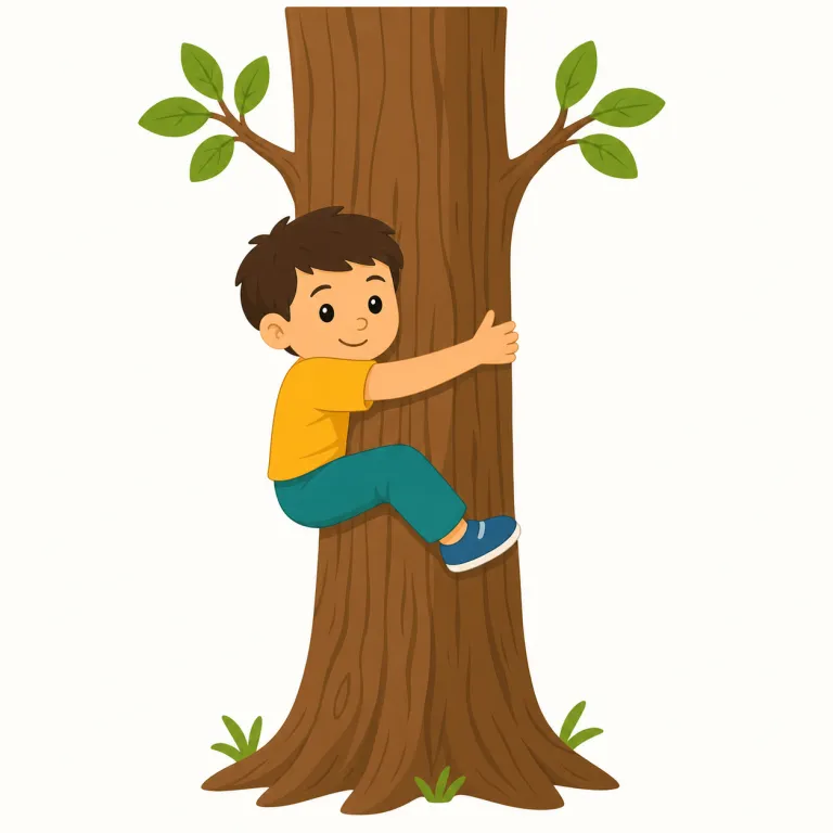cling（しがみつく・動詞）の覚え方イラスト — このエントリでは cling を「しがみつく」として覚えます