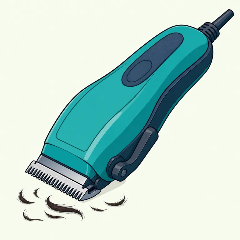 clipper（バリカン・名詞）の覚え方イラスト — clip を「切る・切って短くする」として押さえると、clipper はそのまま「切るもの」