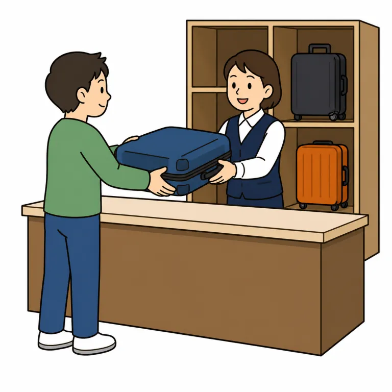 cloakroom（手荷物預かり所・noun）の覚え方イラスト