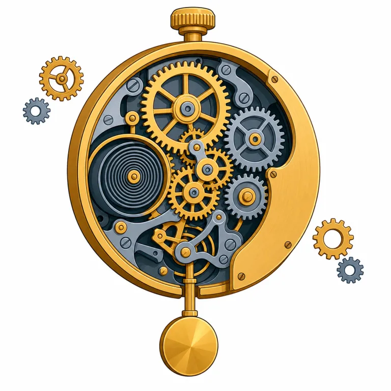 clockwork（規則的な動き・名詞）の覚え方イラスト — clockwork は clock と work から考えると、「時計のように働くこと」という核が見えます