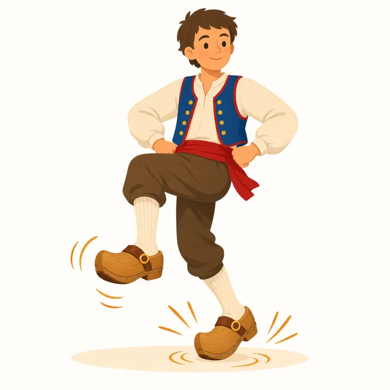 clogging（クロッグダンス・noun）の覚え方イラスト