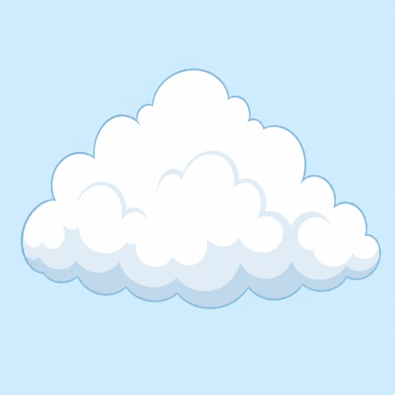 cloud（雲・名詞）の覚え方イラスト — この cloud は、空全体の状態を読む語として覚えると使いやすくなります