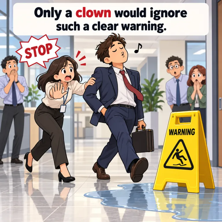clown（ばか者・noun）の覚え方イラスト