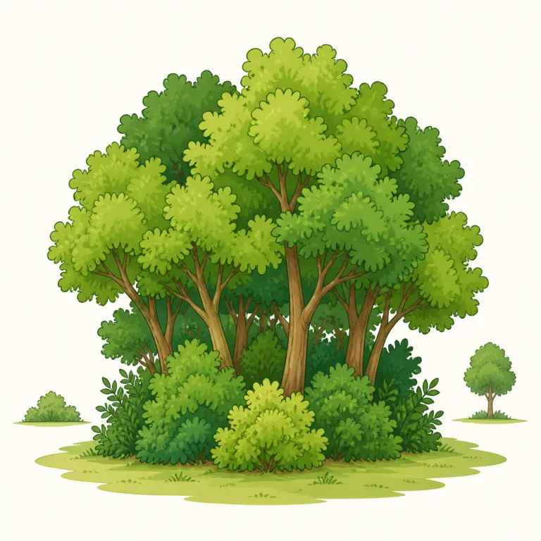 clump（群れ、木立・noun）の覚え方イラスト