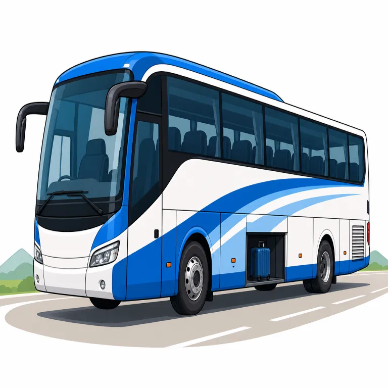 coach（長距離バス・noun）の覚え方イラスト