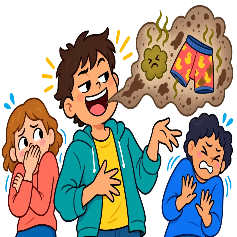 coarse（下品な・adjective）の覚え方イラスト