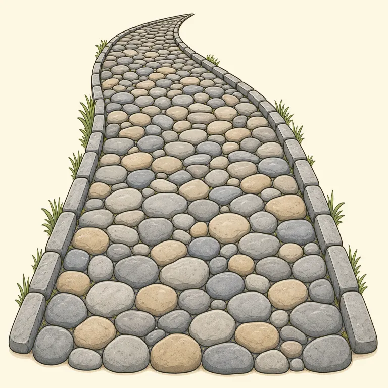 cobblestone（丸石・名詞）の覚え方イラスト — `stone` はそのまま「石」