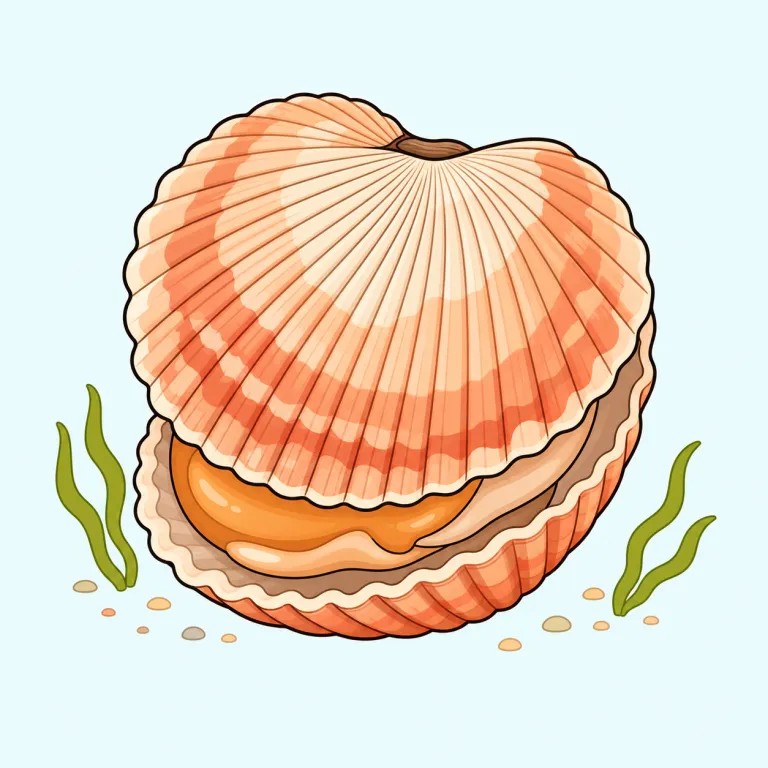 cockle（ザルガイ・名詞）の覚え方イラスト — まず cockle は実物の「ザルガイ」、つまり丸みのある小さな食用二枚貝として覚えると定着しやすいです
