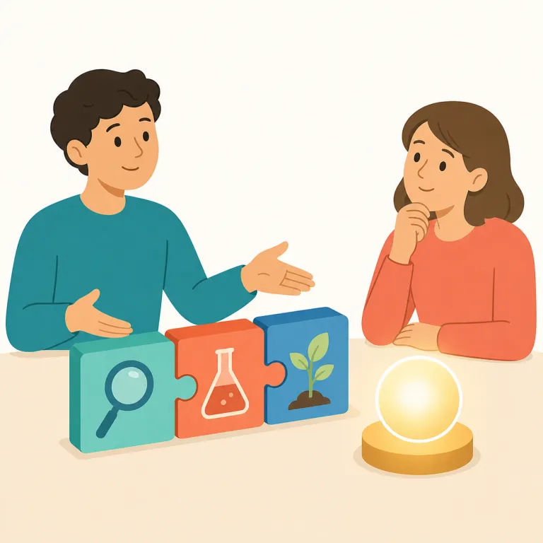 cogent（説得力のある・形容詞）の覚え方イラスト — cogent は「何となく納得させる」ではなく、論点が clear で、reason や evidence が筋道立っていて、相手が「それはもっともだ」と感じる語