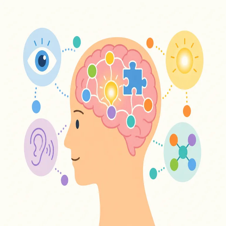 cognition（認知・名詞）の覚え方イラスト — cogni- を recognize, cognitive, incognito と同じ「認識する」系のまとまりで覚えると定着しやすい語です