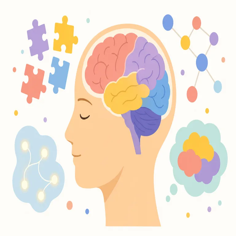 cognitive（認知的・形容詞）の覚え方イラスト — cognitive は名詞 cognition（認知）を知っていると覚えやすい形容詞版です